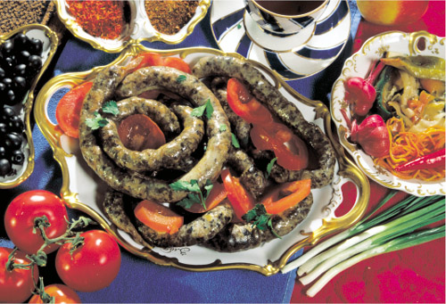 Домашня ковбаса з кукурудзяним борошном